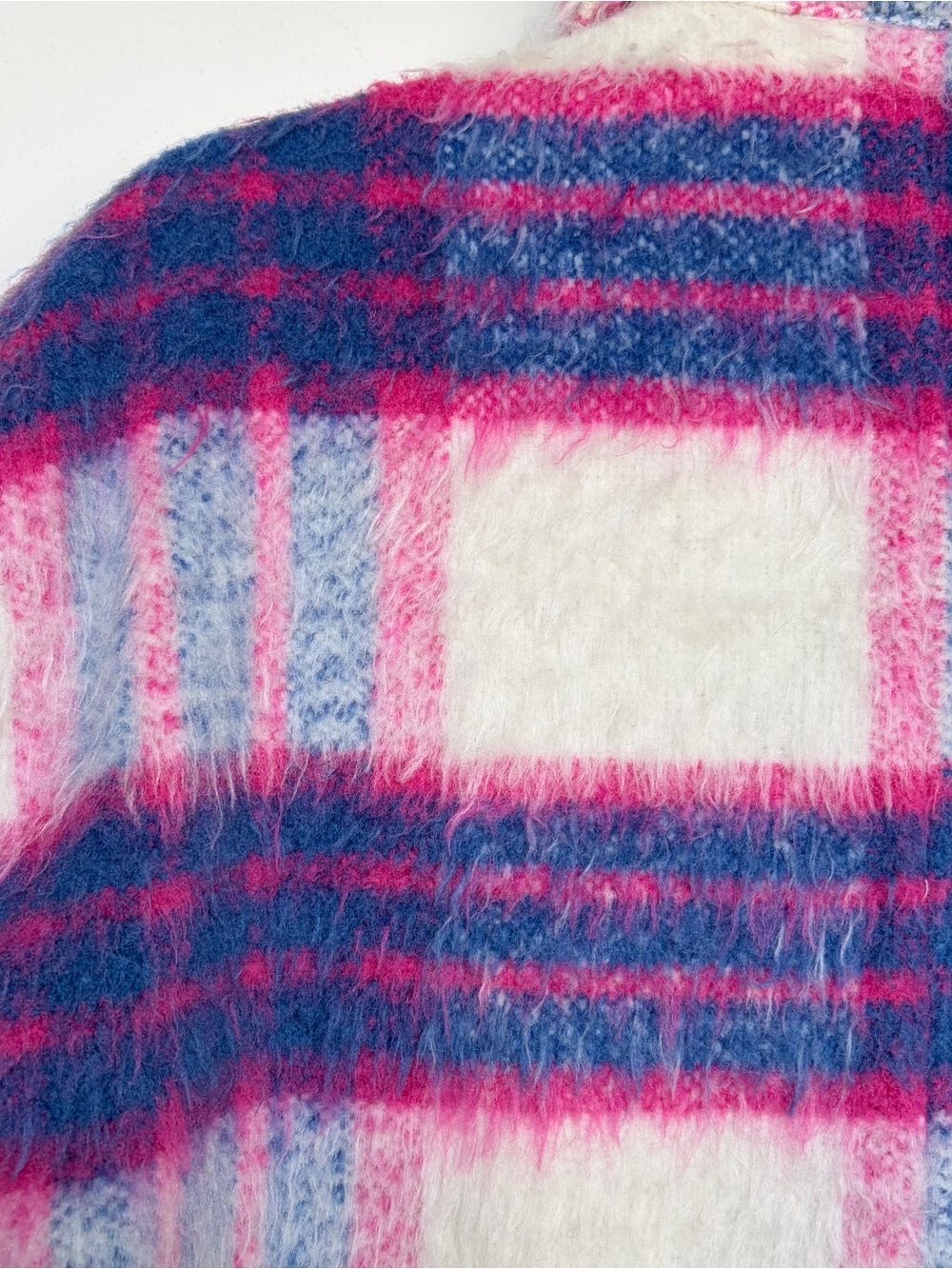 $158Anthropology BlankNYC Prime Time Plaid Jacket XS Pink Wool Blend Shacket - Picture 9 of 12